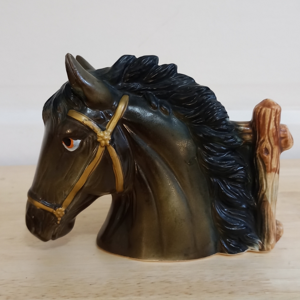 Vintage Ceramic Horse Head Planter